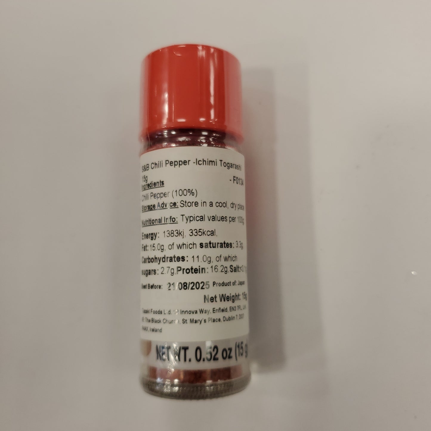 S&B Chilli Pepper - Ichimi Togarashi 15g