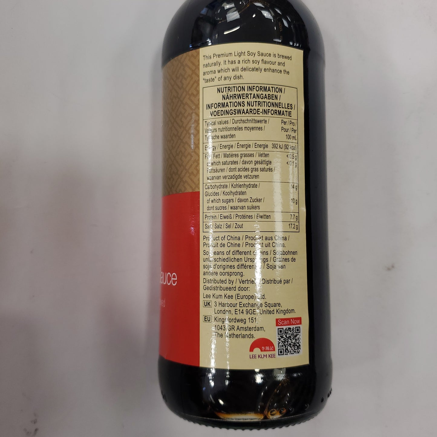 LKK Premium Light Soy Sauce 500ml 李錦記鮮味生抽