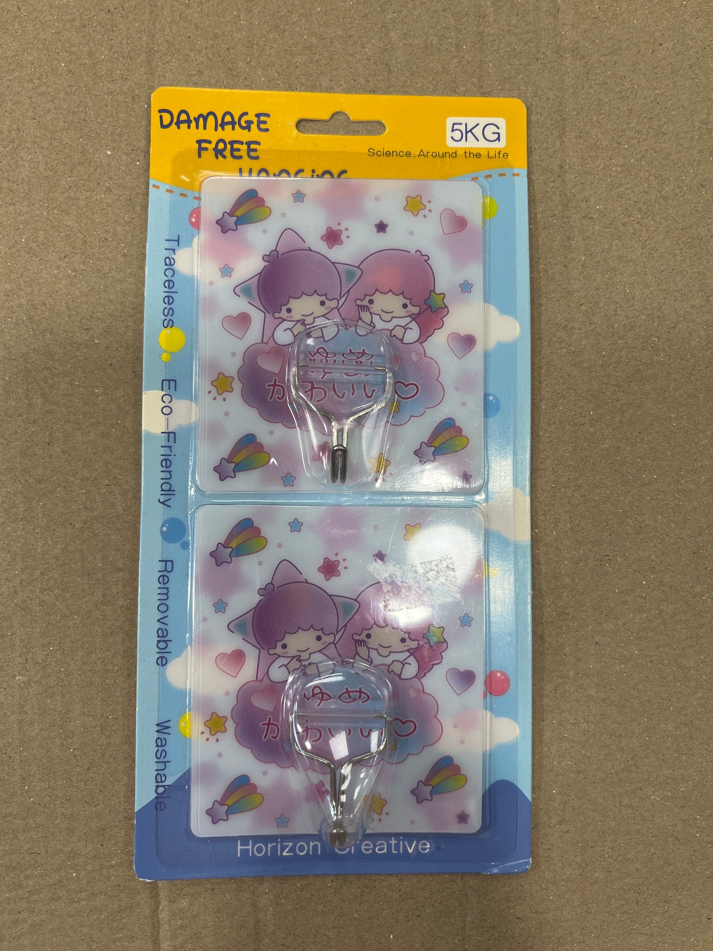 Cartoon Stick On Hooks卡通掛鈎 2pcs