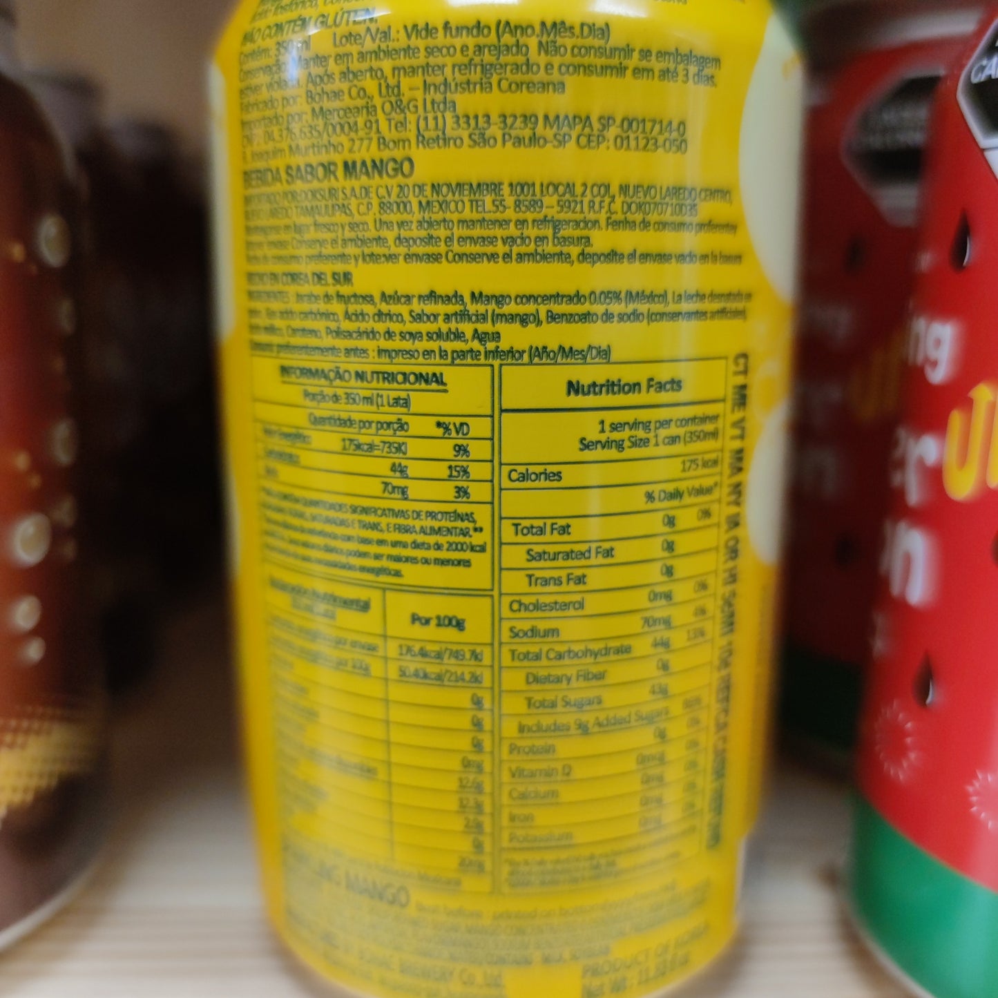 SFC Mango Flavoured Soda 350ml 芒果味梳打