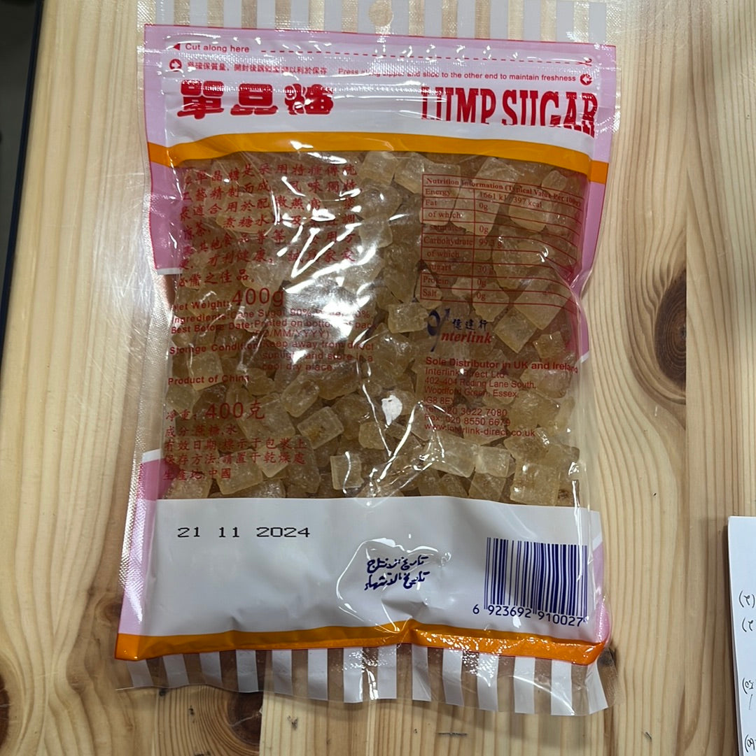 ZF Lump Sugar 400g 正豐水晶黃冰糖粒