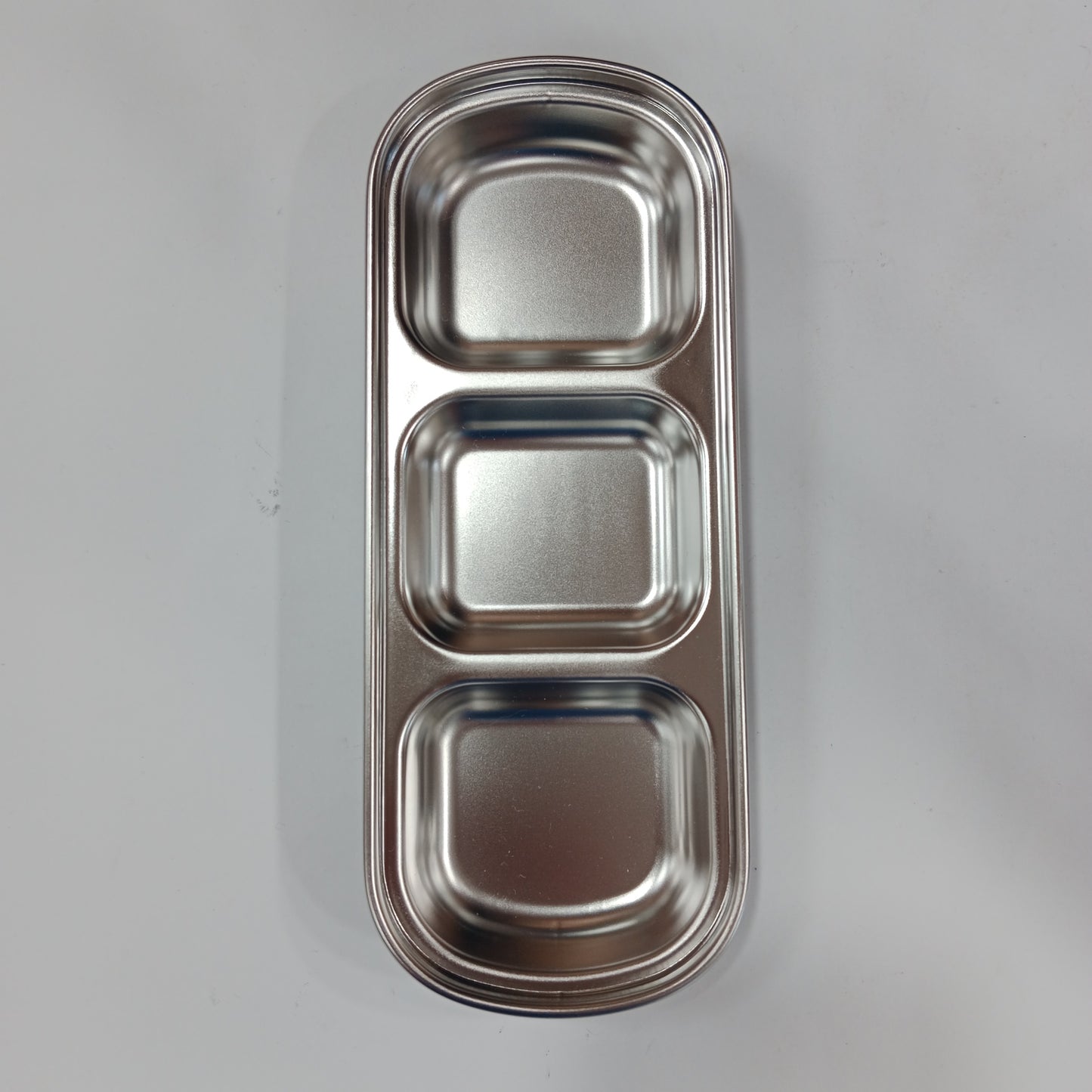 Korean Stainless sauce plate(3 compartment) 韓式三格醬汁碟