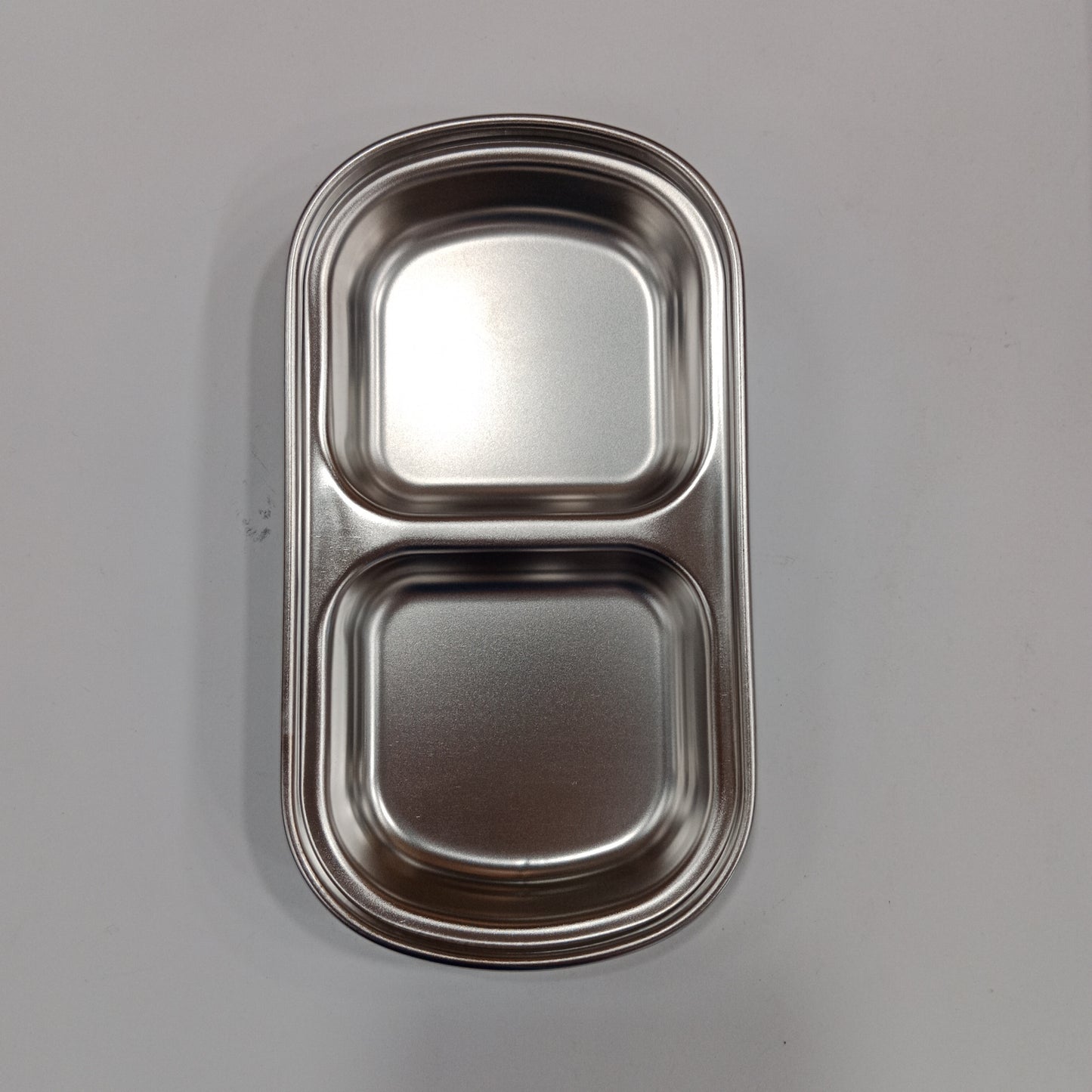 Korean Stainless sauce plate(2 compartment) 韓式雙格醬汁碟
