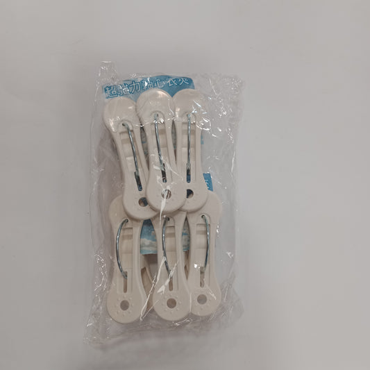 Strong plastic clothpins 白色膠衣夾(6入)
