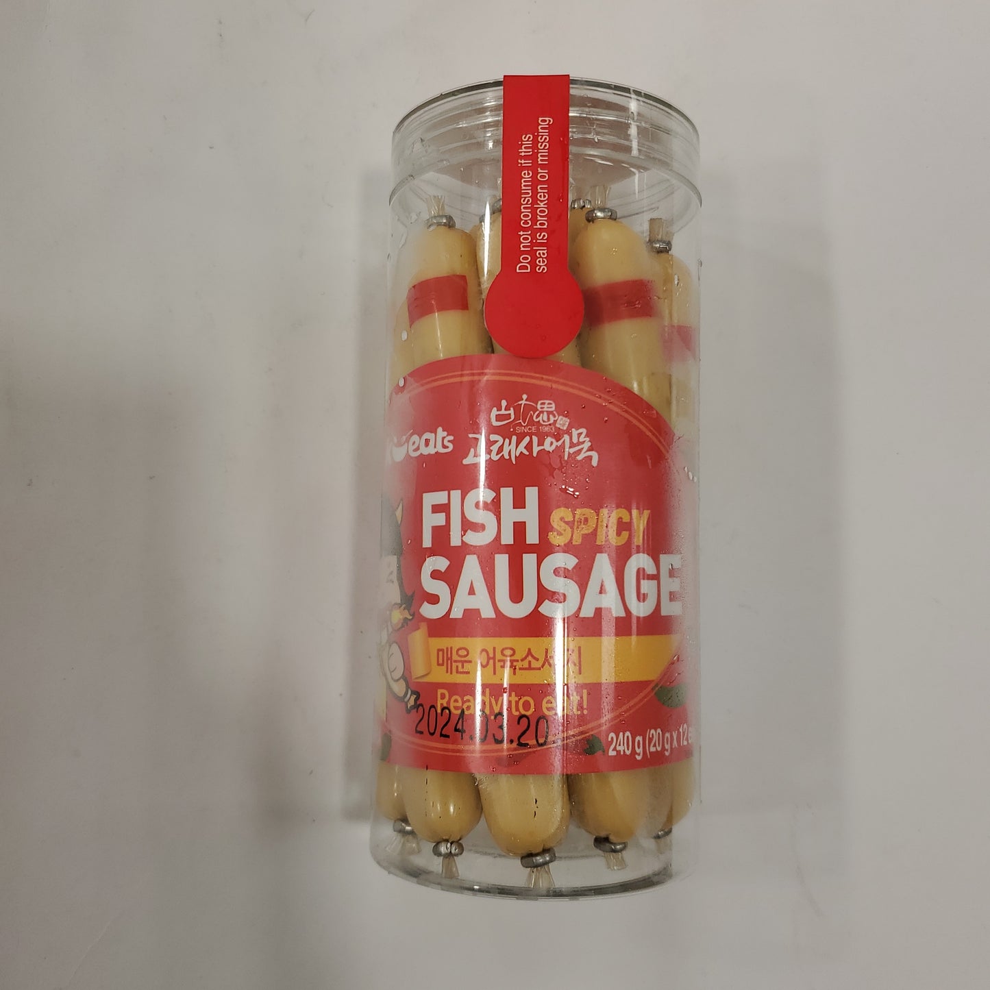 K-Eats Goraesa Fish Sausage Spicy (Jar) 240g (20gx12)