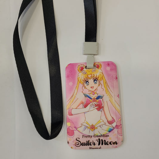 Cartoon ID Card Holder with String