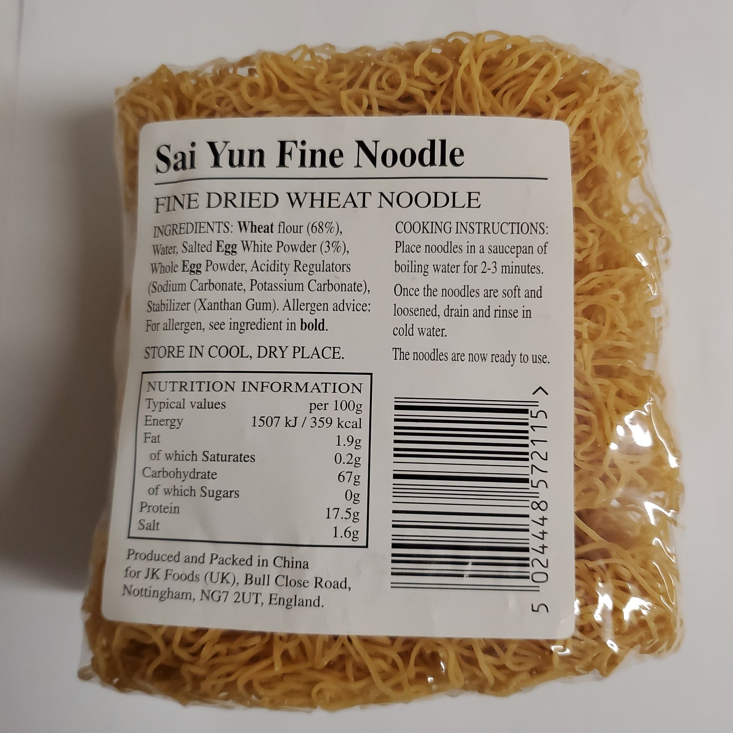 Yangtze River Sai Yun Fine Noodle 240g