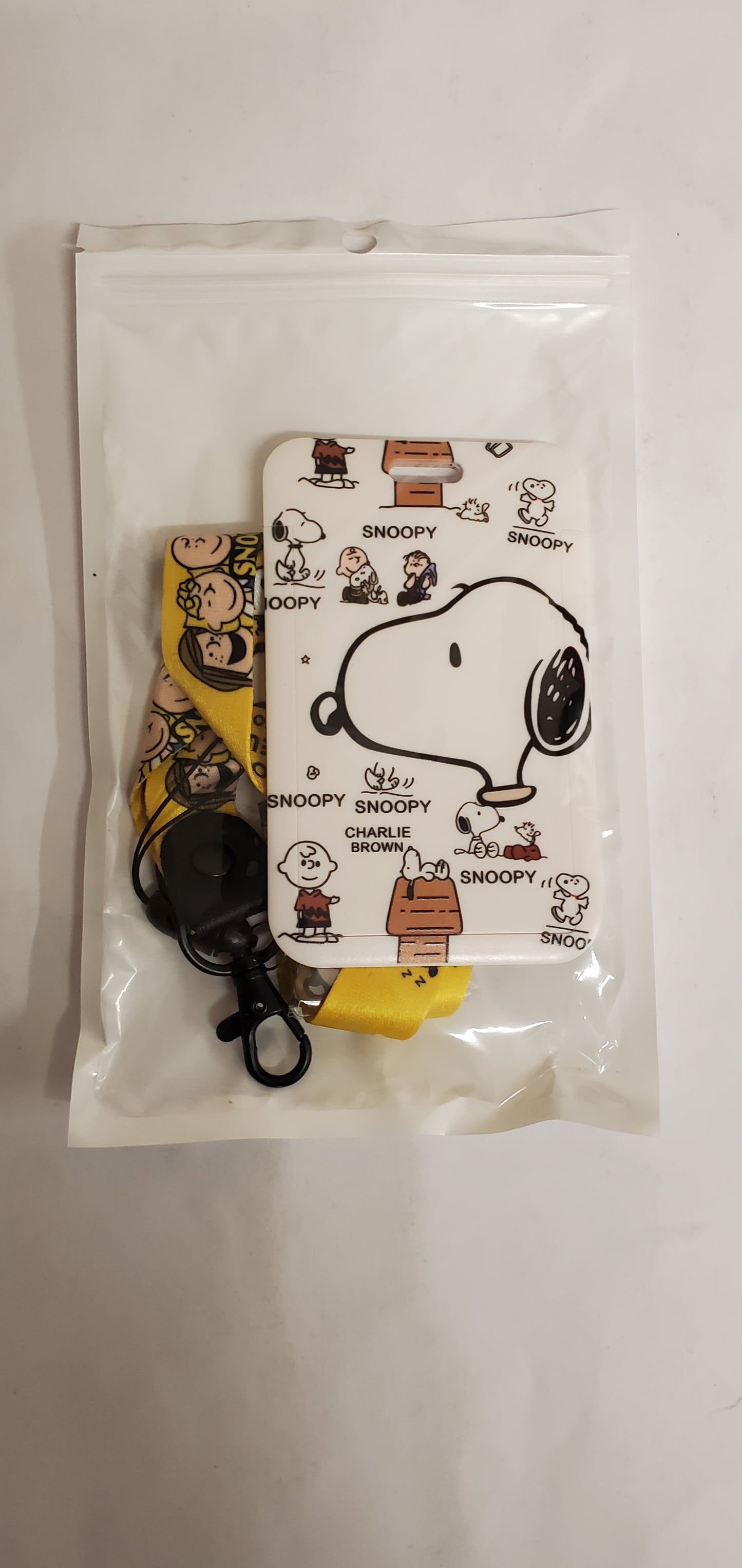 Snoopy Card Holder, Plastic Strap Lanyard