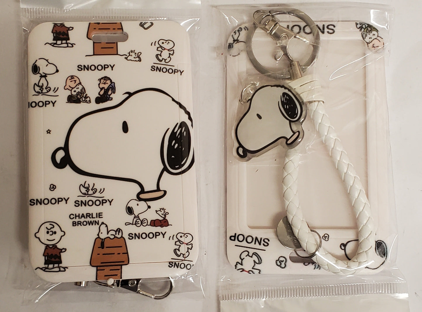 Snoopy Card Holder, Plastic Strap Lanyard