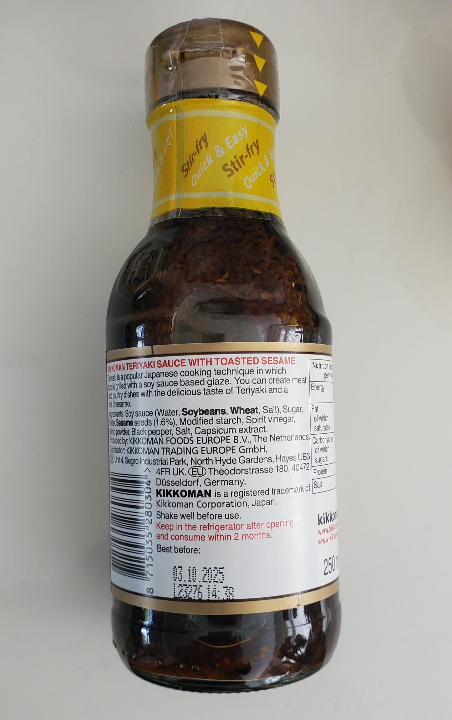 Kikkoman Teriyaki Sauce with Toasted Sesame 250ml