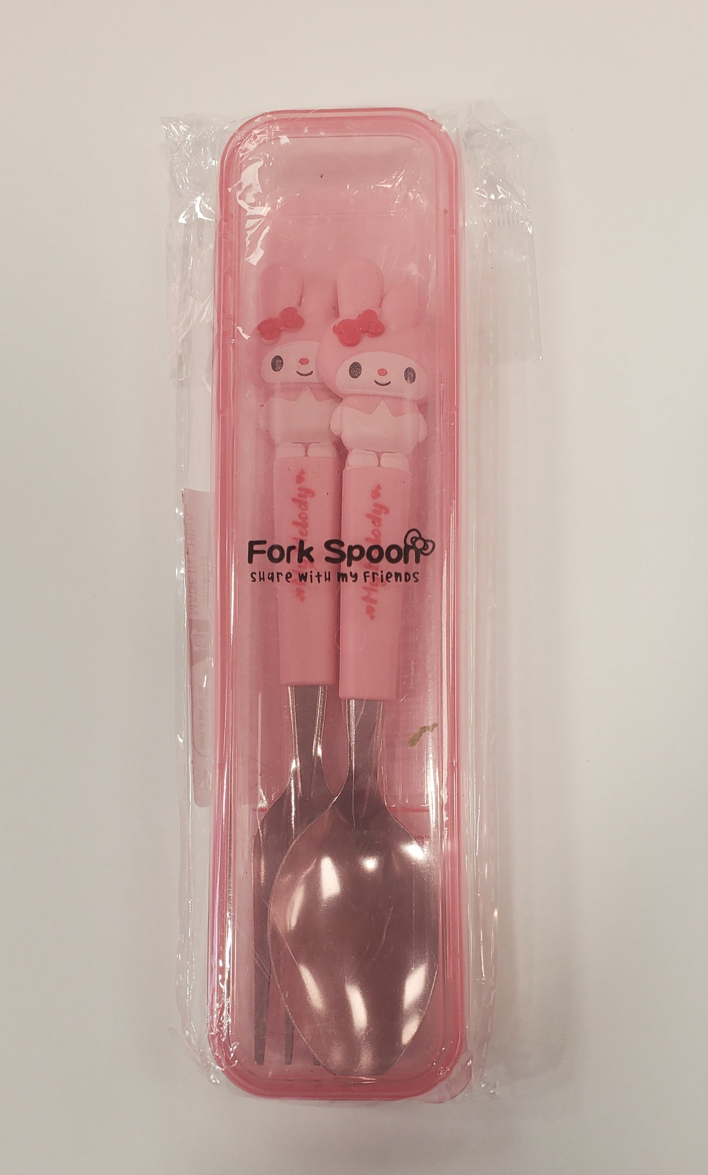 Carton Cute Fork and Spoon Set (Two-Piece)