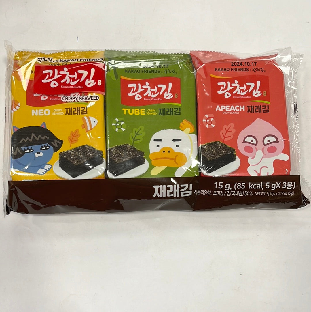 Gwangcheon Kakao Seaweed in tray (5Gx3pack)