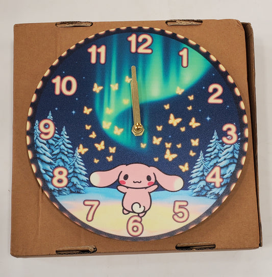 Cartoon 2D Silent Wall Clock