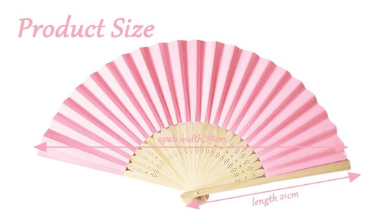 Handheld Paper Fans Folding (Pink DIY)