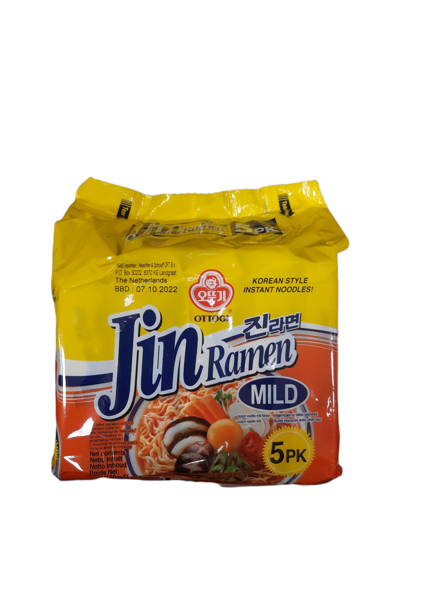 Ottogi Jin Ramen Mild (Multi) 5x120g