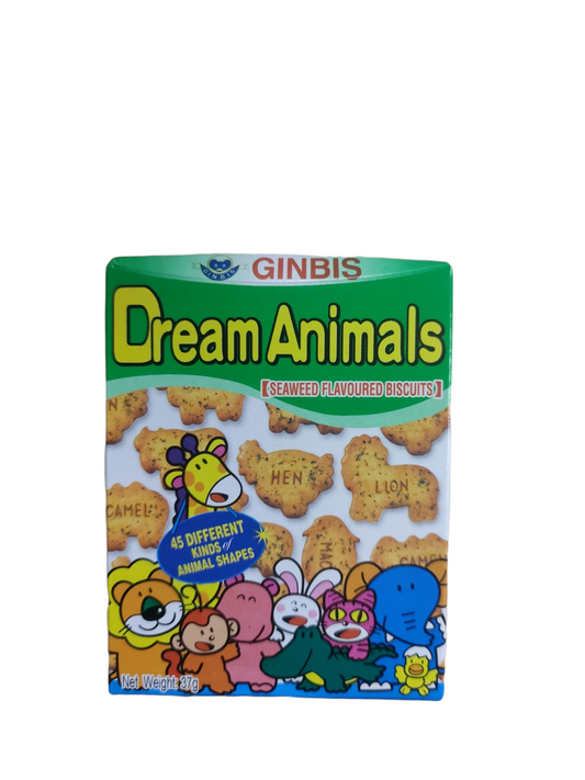Ginbis Animal Biscuits -  Seaweed Flavours 37g