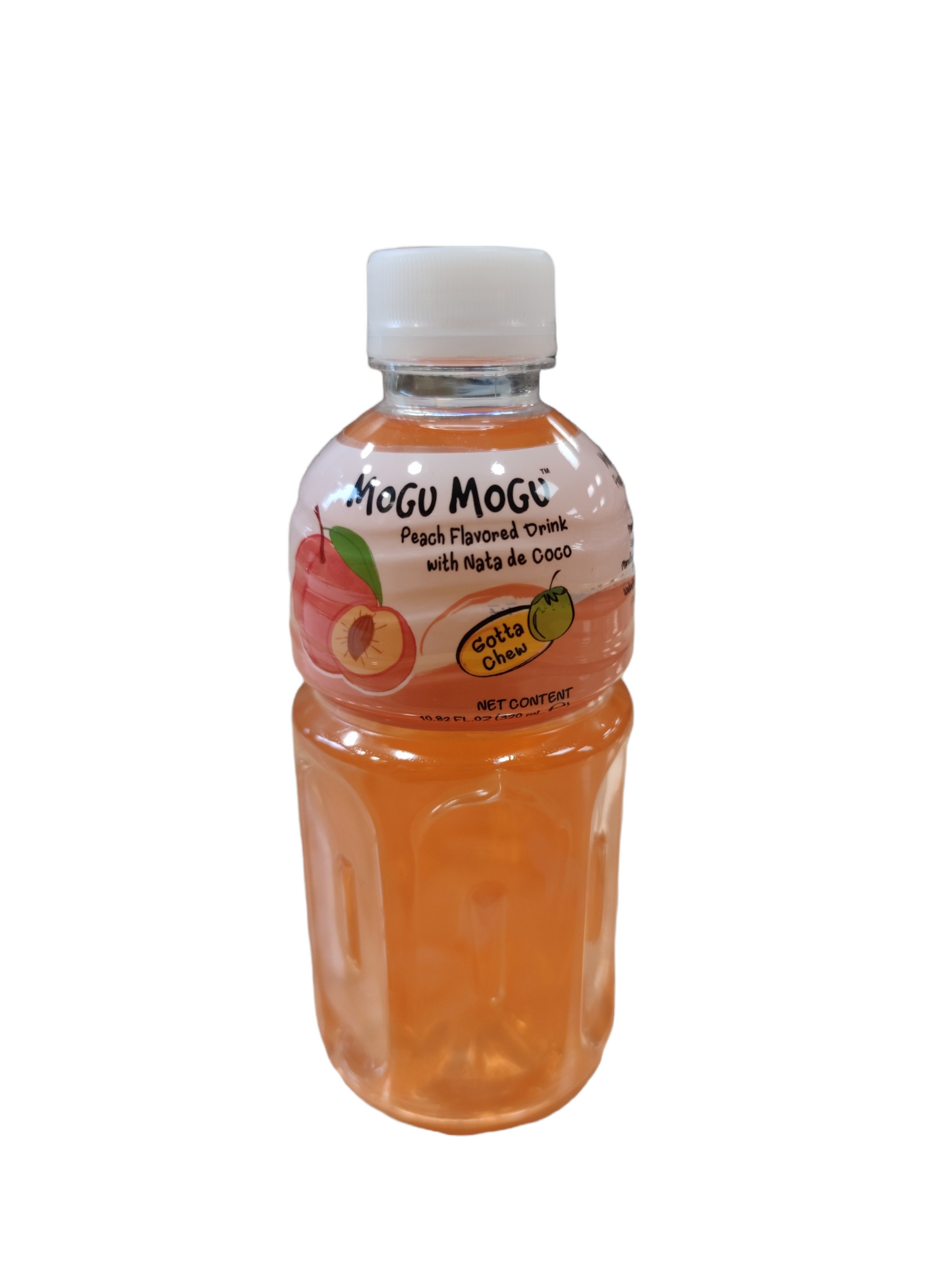 MOGU Peach Drink with Nata De Coco 320ml 磨穀水蜜桃飲料含椰果