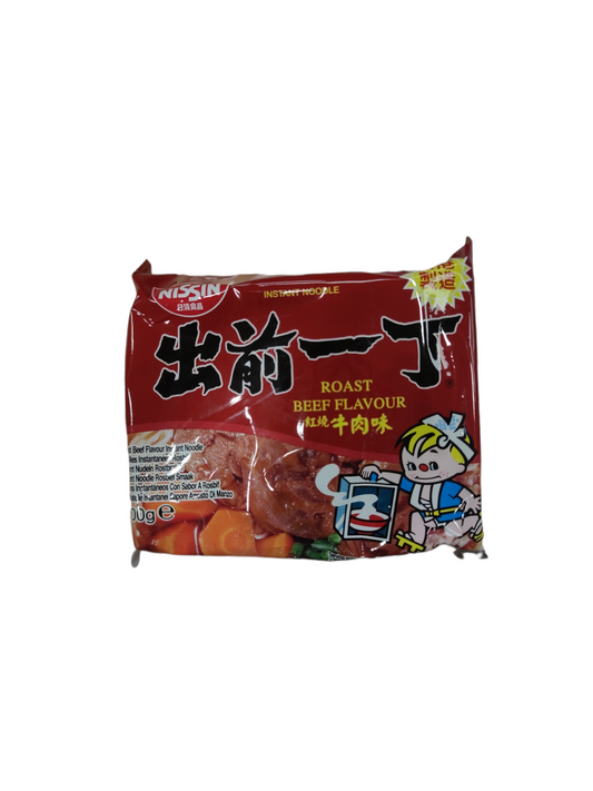 HK Nissin Demae Ramen Roast Beef 100g 香港出前一丁紅燒牛肉湯麵