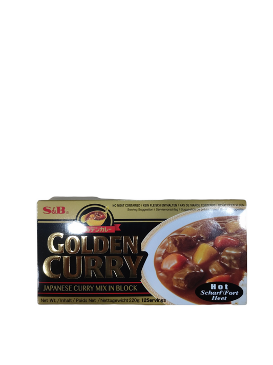 S&B Golden Curry Roux Hot 220g 咖哩調料(辣)
