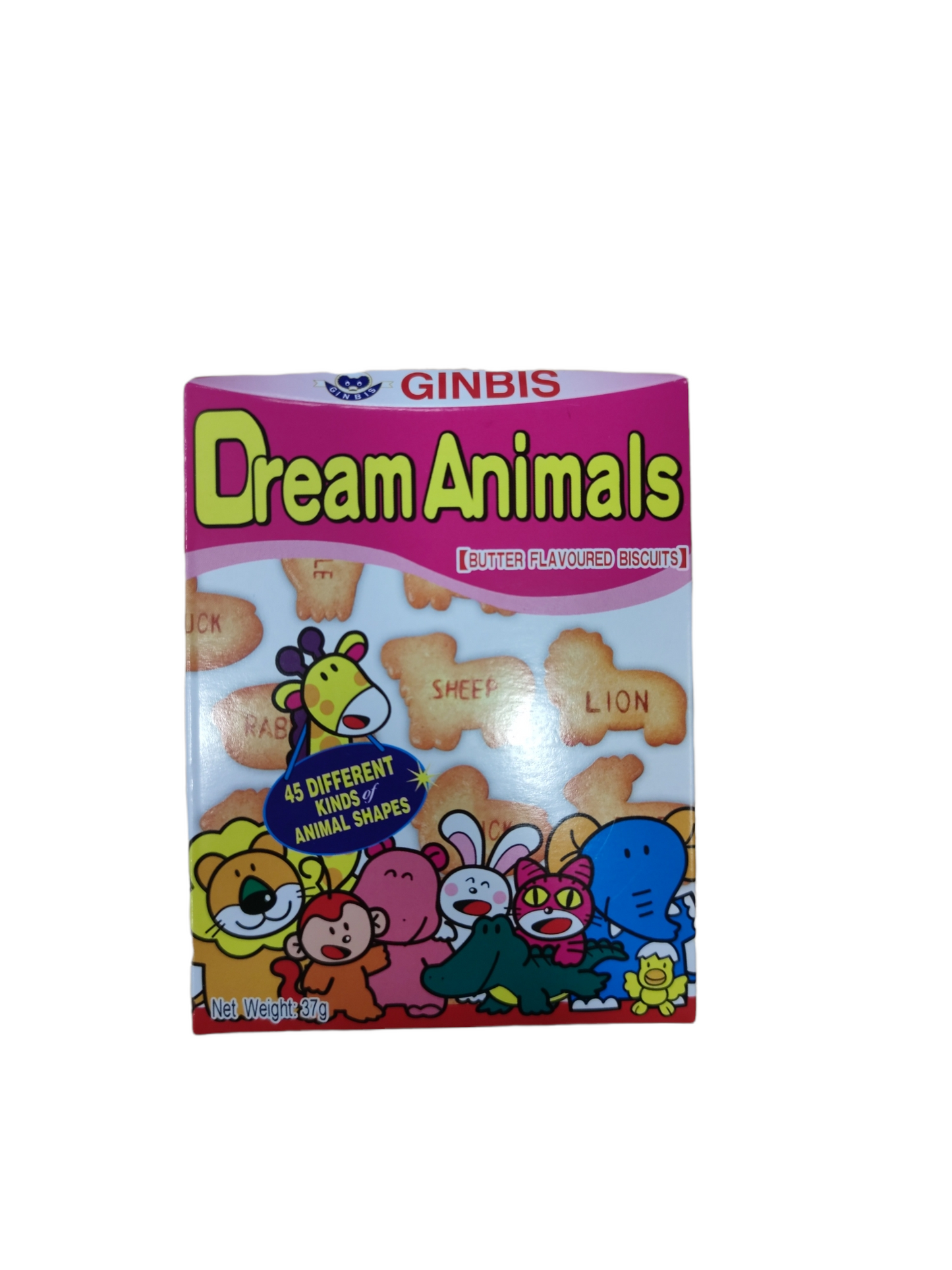 Ginbis dream animals (butter flavoured biscuits) 37g