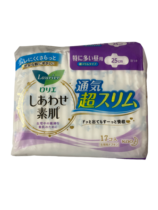 Japan Sanitary Towel 25cm-17pcs 素肌透氣衛生巾