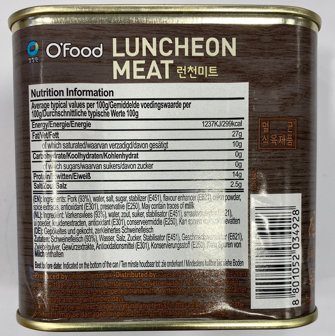 O'Food Daesang Chungjungone Luncheon Meat 340g