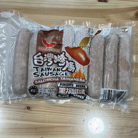 ZD Taiwan Sausages-Black Pepper 430g 正點台灣烤腸黑胡椒味